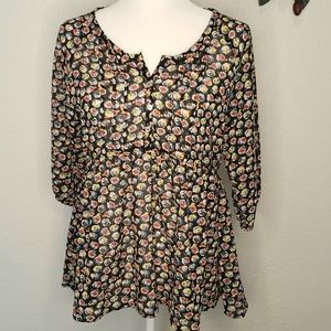 Antilia Femme Anthropologie floral blouse Small